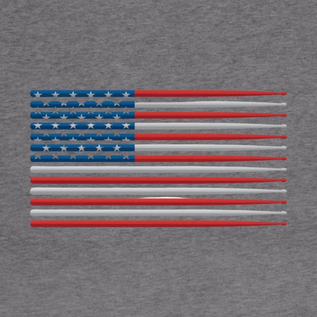 Patriotic Drum Sticks by Drummer Ts